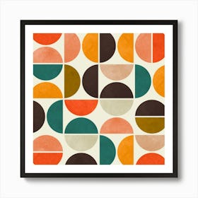 Colorful geometric shapes 2 Art Print