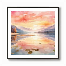 Watercolor Landscape Watercolor Painting Art Print