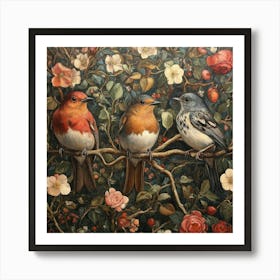 Birds On A Branch Art 6 Art Print