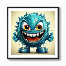 Blue Monster Art Print