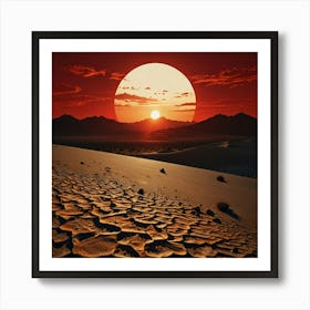 Default Red Sun Desert Art Print 2 Art Print