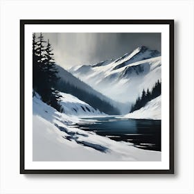 Winter Landscape, Scottish Highlands Art Print