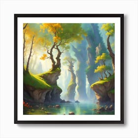 Fantasy Landscape Painting Art Print