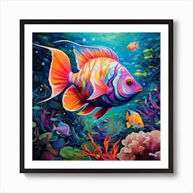 Colorful Fish Painting Art Print