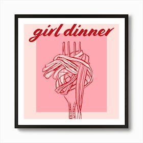 Girl Dinner 1 Art Print