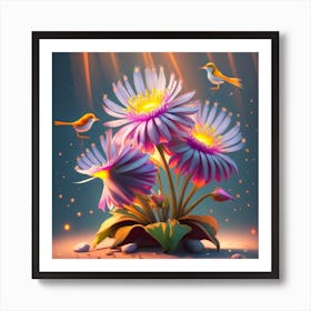 Flowers In A Pot Art Print