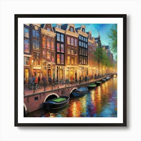 Amsterdam S Bustling Streets Alive With Colorful Impure art print 2 Art Print