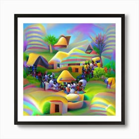 Rainbow Village Poster