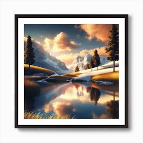 Landscape Painting 233 Art Print