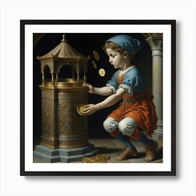 Boy Making a Wish Art Print