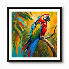 Colorful Parrot Art Print