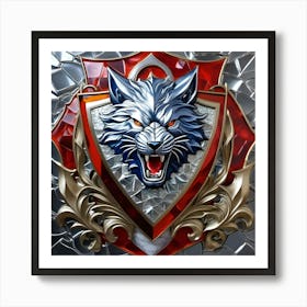 Glass Wolf Art Print