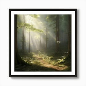 Path In The Woods art print 1 Art Print