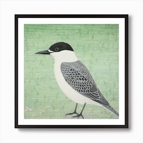 Ohara Koson Inspired Bird Painting Common Tern 1 Square Art Print