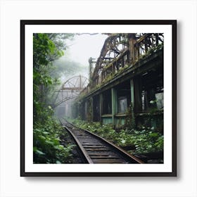 Abandoned Railway Tracks Art Print