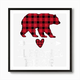 Red Plaid Lil Brother Buffalo Matching Family Men Christmas Art Print