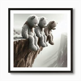 Three Teddy Bears Art Print