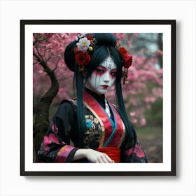 Fantasy art, grimms inspired, lady, “”, low-tech, glimmer, multicolored cyberpunks, kinetics photography, death Alice in Wonderland, geisha flowers, death manga, music samurai, 1 Art Print