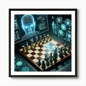 Artificial Intelligence Chess Game Art Print