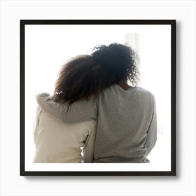 Two Women Hugging Art Print