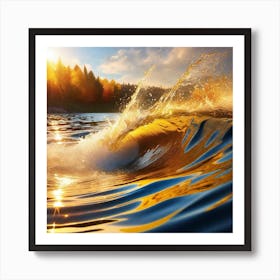 Sunrise On The Lake Art Print