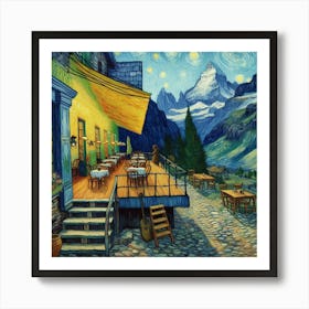 Van Gogh Painted A Cafe Terrace At The Foot Of The Himalayas 3 Art Print