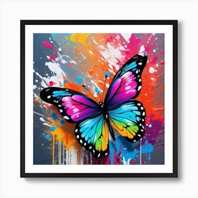 Colorful Butterfly Painting 1 Art Print