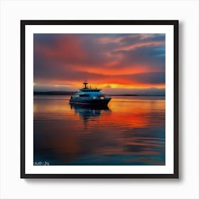 Sunset On The Water 30 Art Print