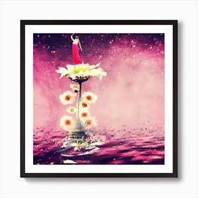Flower In The Water Art Print