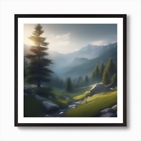 Landscape Painting 91 Art Print