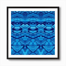 Abstract Blue pattern painting Art Print