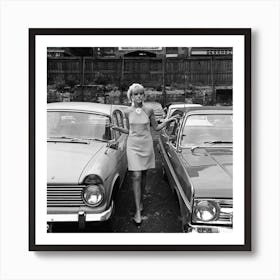 Fashion And Cars At Ascot, 1966 Art Print