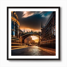 Sunset In London Art Print