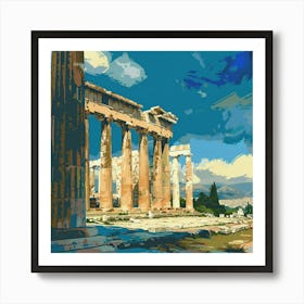 A Temple Of Olympian Zeus In Athens Expressive S 1720009638 3 Art Print