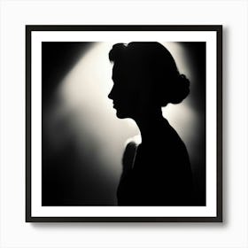 Silhouette Of A Woman 1 Art Print