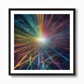 Abstract Space Rays Art Print