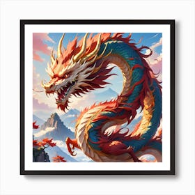 Chinese Flying Dragon Art Print