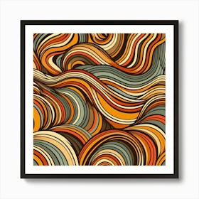 Abstract Wavy Pattern 1 Art Print