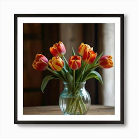 Tulips In A Vase 1 Art Print