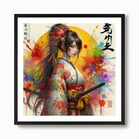 Samurai Girl2 Art Print