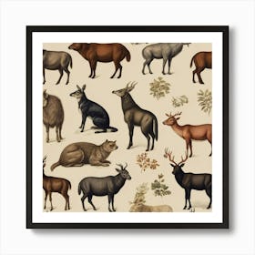 Default Default Vintage Animals For Defferent Seasons Aestethi 3 (1) Art Print