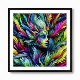 Colorful Feathers Art Print