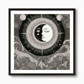 Black and White Abstract Art 26 Art Print