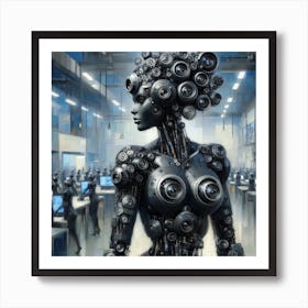 Robot Woman 6 Art Print