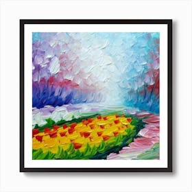 a flower garden in spring 16 Art Print