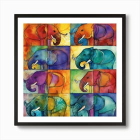 Elephants 1 Art Print