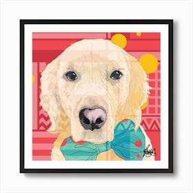 Rosie Golden Retriever Square Art Print