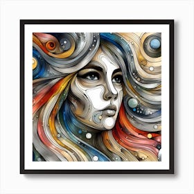 Abstract Of A Woman Art Print