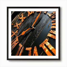 Timeless Geometry: A Bold Roman Numeral Clock Face Poster