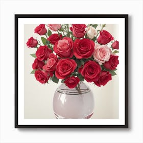 Ftd Rose Bouquet Art Print